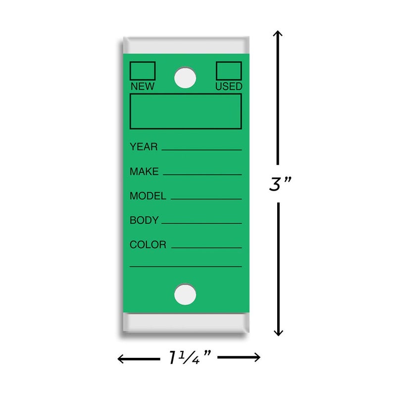 VERSA-TAGS Self Protecting Key Tags Solid Green Color - Image 2
